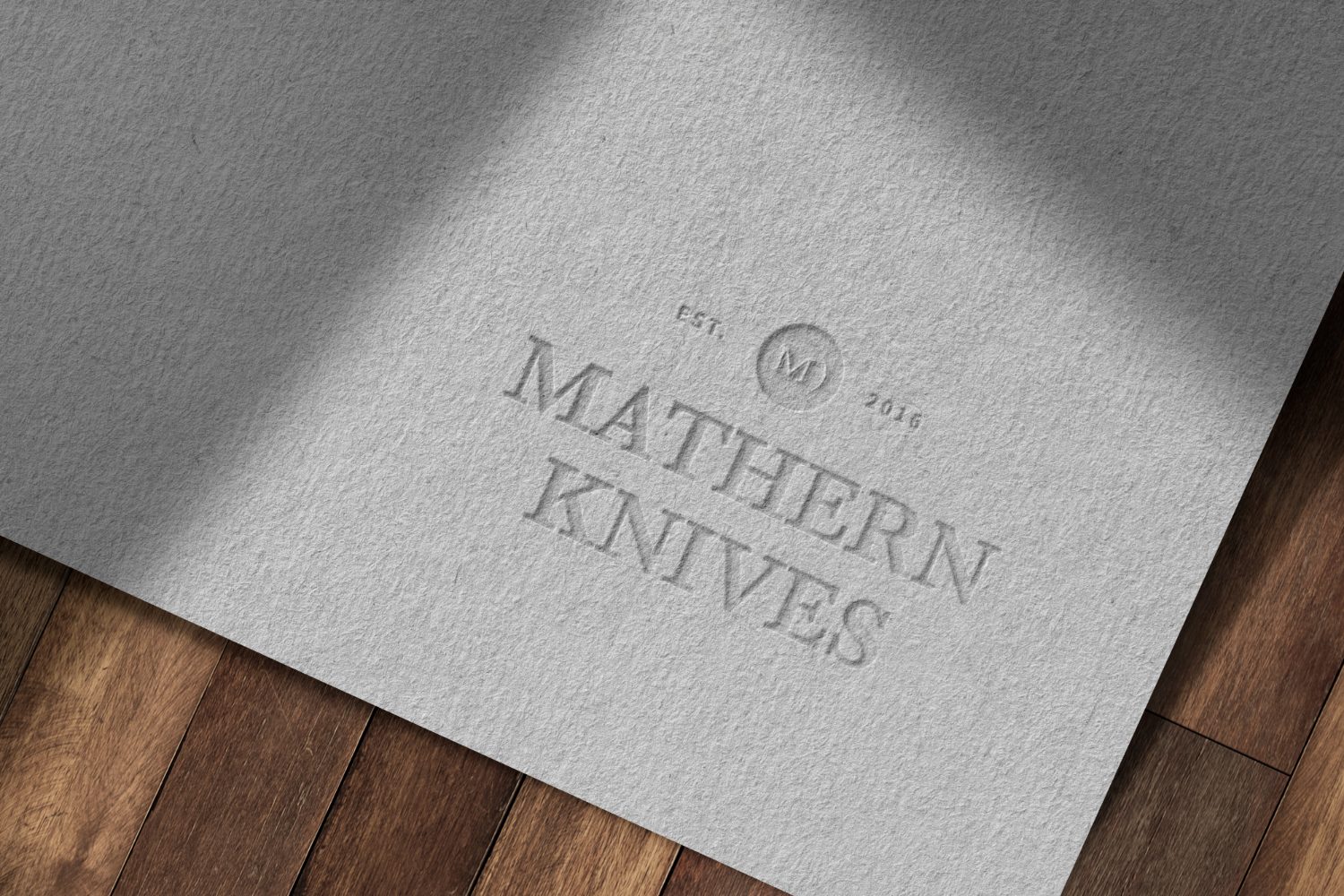 Mathern Knives — Emboss on cotton letterhead